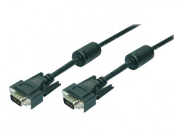 LogiLink VGA Cable 2x ST black 2x Ferrit Core 3M