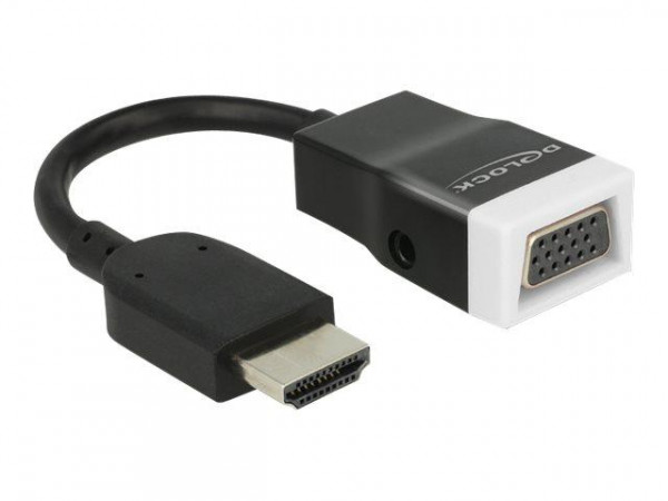 HDMI Adapter Delock A -> D-Sub15 St/Bu screwless +Audio +Kab