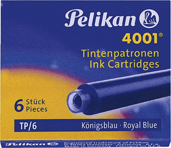 Pelikan Tintenpatrone 4001 TP/6 Königsblau 2x 6Stück