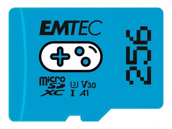 EMTEC MicroSD Card 256GB SDXC CL.10 UHS1 U3 V30 A1 Gaming