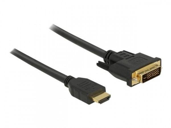 DELOCK Kabel HDMI > DVI 24+1 bidirektional 2.00m schwarz