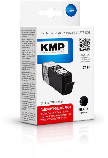 KMP Patrone Canon PGI-580XXL black pig. 600 S. C110