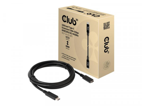 Club3D Kabel USB 3.2 Typ C 2m Verlängerung 5Gbps