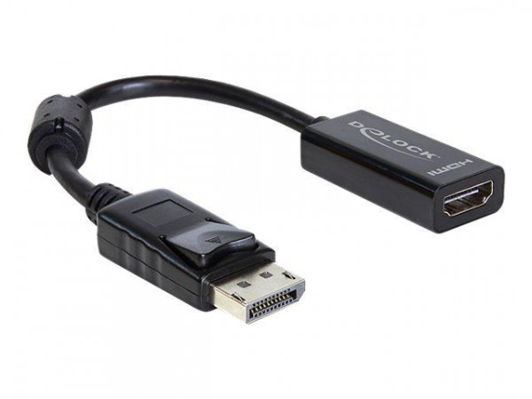 Displayport Adapter Delock DP -> HDMI St/Bu 0.22m Kabel schw