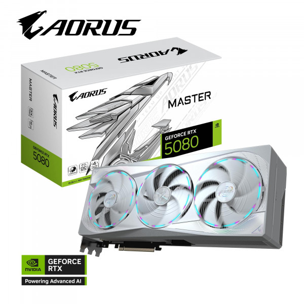 Gigabyte RTX5080 AORUS Master ICE 16GB GDDR7 HDMI 3xDP