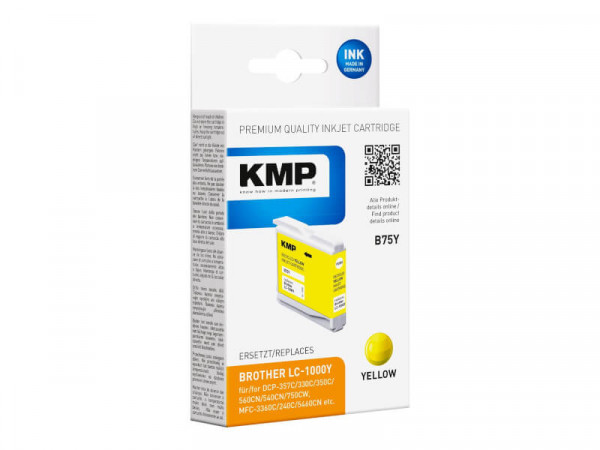 KMP Patrone Brother LC-1000Y LC51Y 400 S. yellow