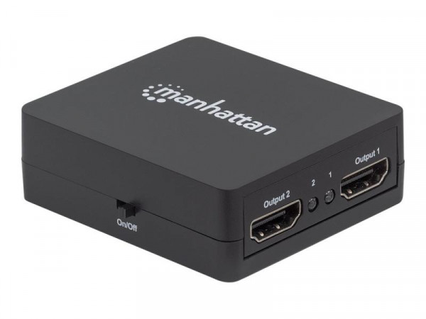 Manhattan 1080p 2-Port HDMI-Splitter Strom über USB schwarz