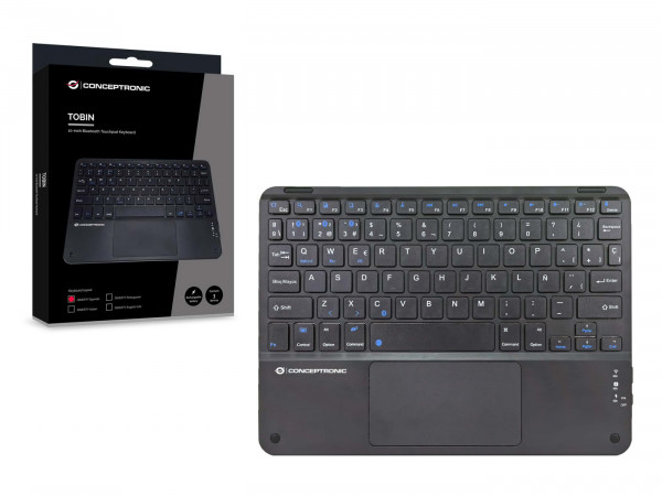 CONCEPTRONIC Wireless Tastatur, Layout spanisch 10" schwarz