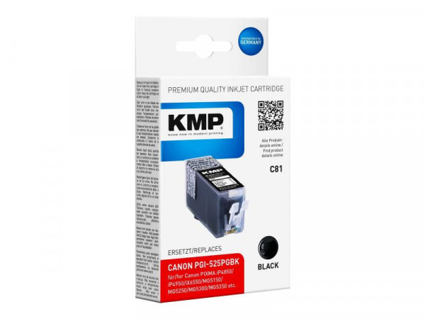 KMP Patrone Canon PGI525PGBK black pigm. 325 S. C81