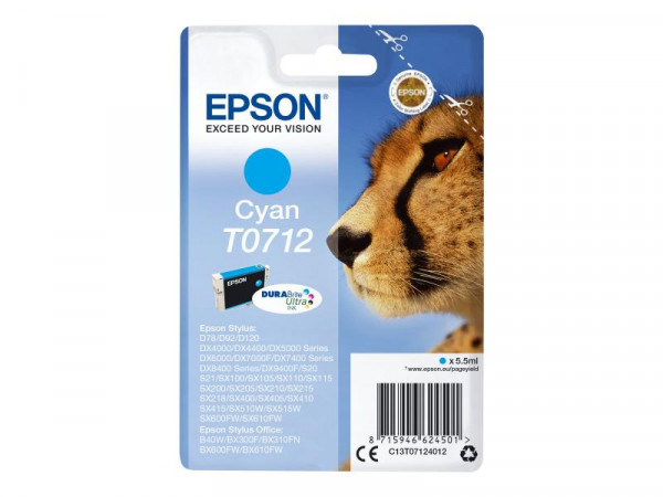 Patrone Epson cyan T0712 DuraBrite 5,5ml