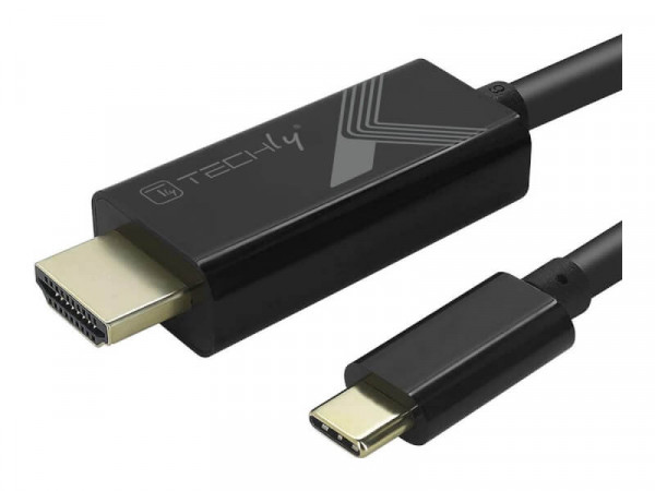 Techly Adapter Kabel USB-C M auf HDMI M 2.0 4K, schwarz 5m