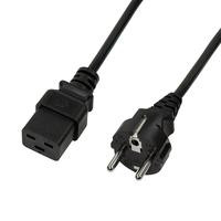 LogiLink Power Cord, CEE 7/7-IEC C19, black, 1,80m