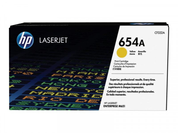 HP 654A Gelb LaserJet Tonerpatrone