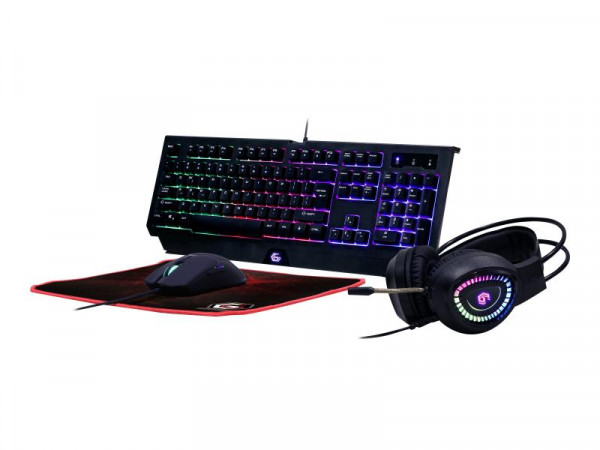 GEMBIRD 4in1 Gaming-Kit mit Hintergrundbeleuchtung "Phantom