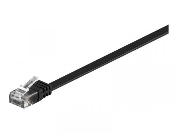 Goobay Flachkabel Cat6, U/UTP, 10,0m, schwarz, Blister