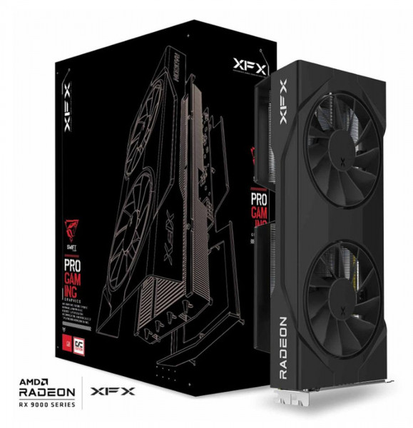 XFX RX 9060XT Swift Dual Fan OC Black 8GB GDDR6