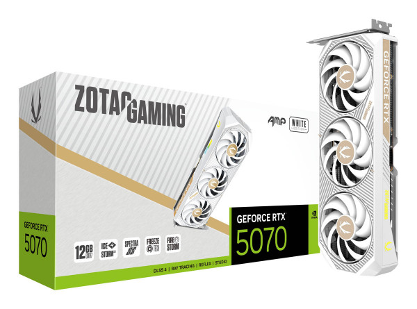 Zotac RTX 5070 AMP White ED 12GB GDDR7 HDMI 3xD