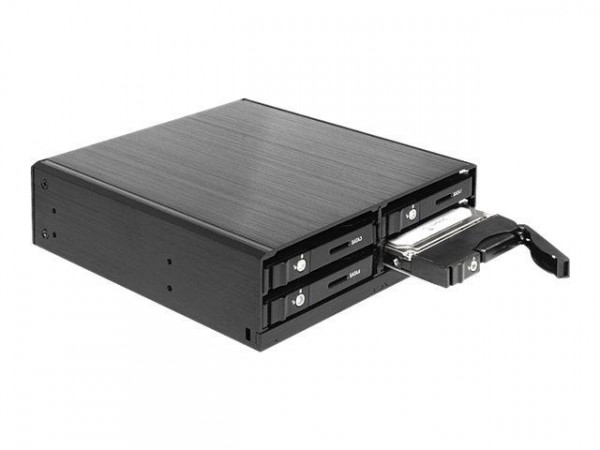 Delock 5.25" Mobile Rack for 4 x 2.5? SATA HDD / SSD - Gehäuse für Speicherlaufwerke mit Lüfter - 2.