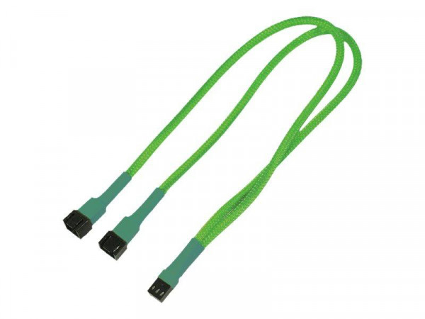 Kabel Nanoxia 3-Pin Y-Kabel, 60 cm, neon-grün