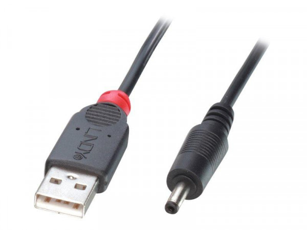 Lindy Adapterkabel USB A St - DC Hohlstecker 3.5/1.35mm St