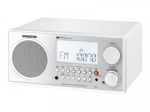Sangean WR-2 silber/walnuss