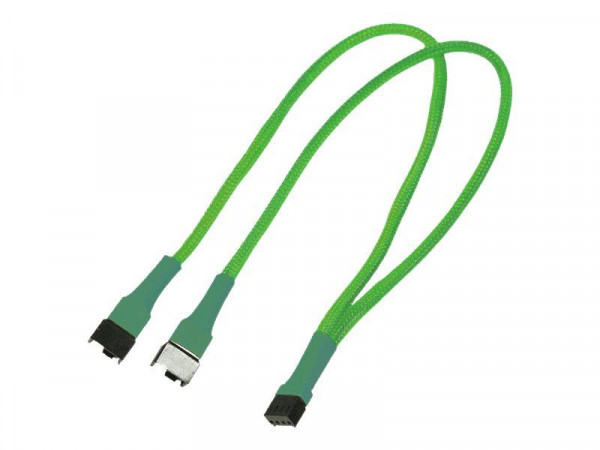 Kabel Nanoxia PWM Y-Kabel, 30 cm, neon-grün