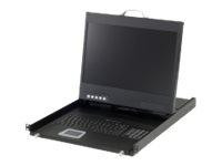 LevelOne KVM Switch Widescreen LCD KVM-8901FR Console Rack