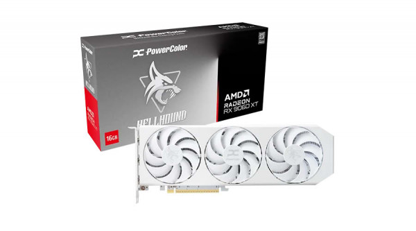 Powercolor Radeon RX9060XT Hellhound Spectral White OC 16GB