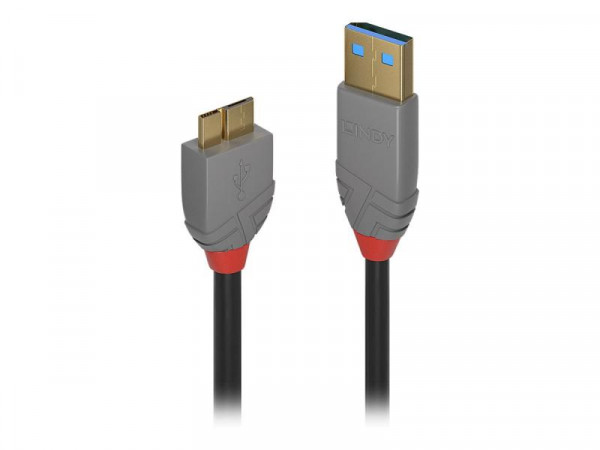 Lindy USB 3.0 Kabel Typ A/Micro-B Anthra Line M/M 1m