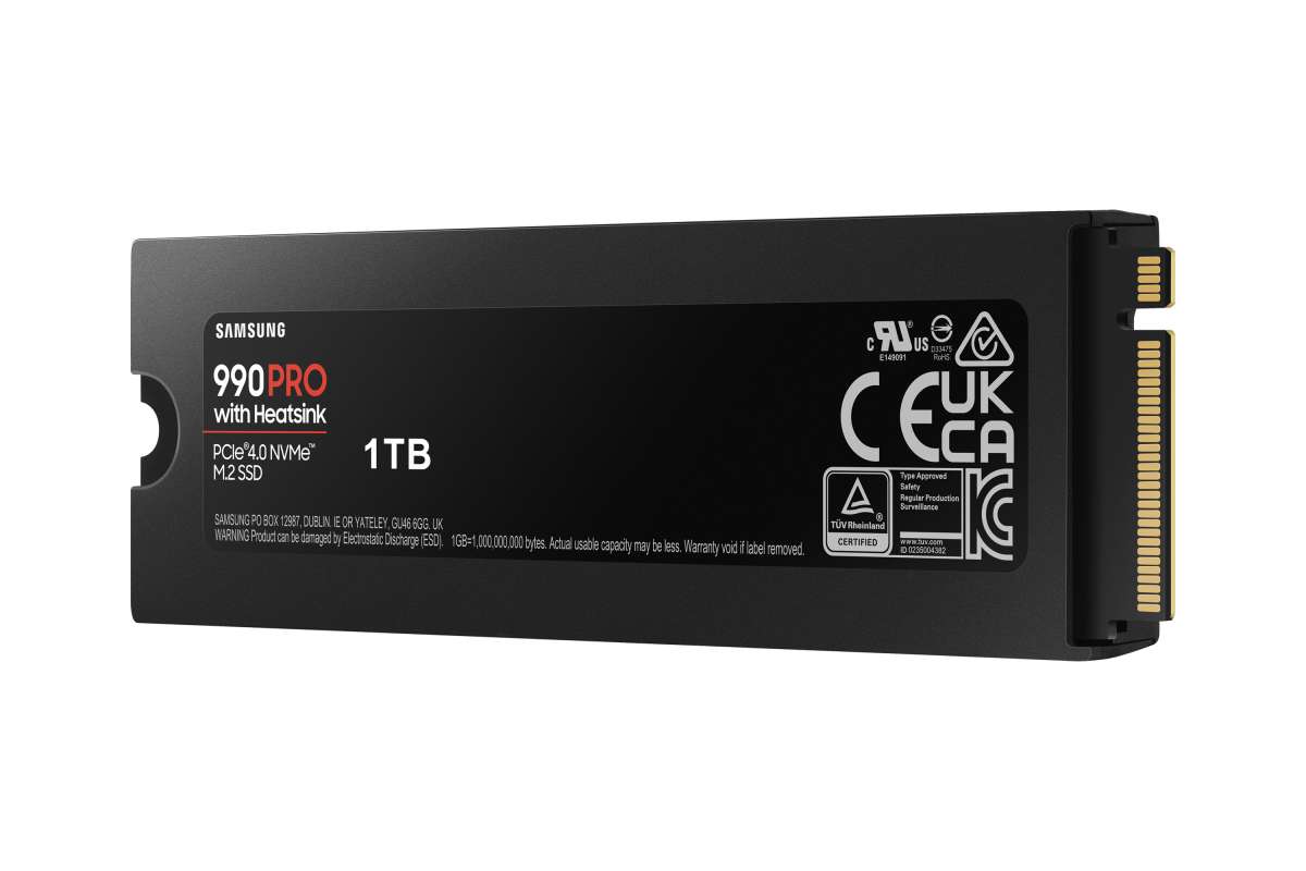 SSD 1TB Samsung M.2 PCI-E NVMe Gen4 990 PRO Heatsink | Schwanthaler-Computer SSD 1TB Samsung M.2 PCI-E NVMe Gen4 990 PRO Heatsink | Schwanthaler-Computer