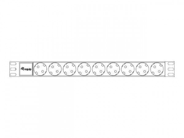 equip Stromverteilungseinheit (Rack - einbaufähig) - Wechselstrom 250 V - 3.5 kW - Ausgangsanschlüss