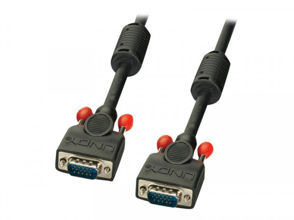 Lindy VGA Kabel M/M schwarz 0.5m HD15 M/M DDC-fähig