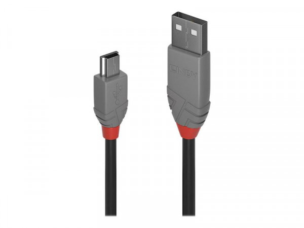 Lindy USB 2.0 Kabel Typ A/Mini-B Anthra Line M/M 5m