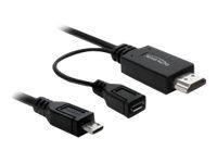 MHL Adapter Delock MHL -> HDMI A + USB micro B 1,50m