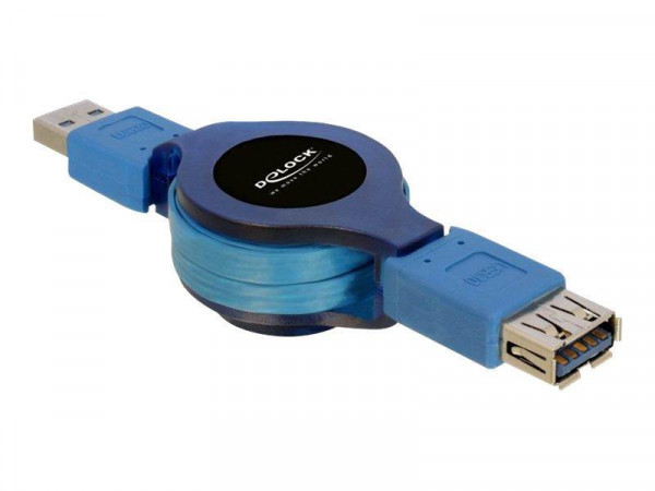 Kabel USB 3.0 A -> A Verlängerung 1,0m Delock aufrollbar