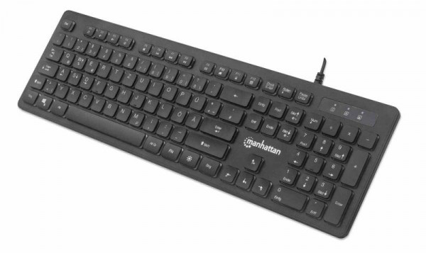 MANHATTAN Ultraflache USB-Gaming-Tastatur mit LEDs