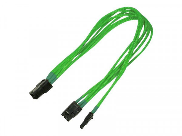Kabel Nanoxia PCI-E 6- auf 6+2-Pin, 30 cm, neon-grün