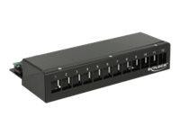DELOCK Patchpanel 12 Keystone Ports Metall schwarz