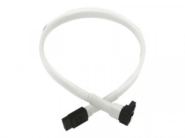 Kabel Nanoxia SATA 6Gb/s Kabel abgewinkelt 45 cm, weiß