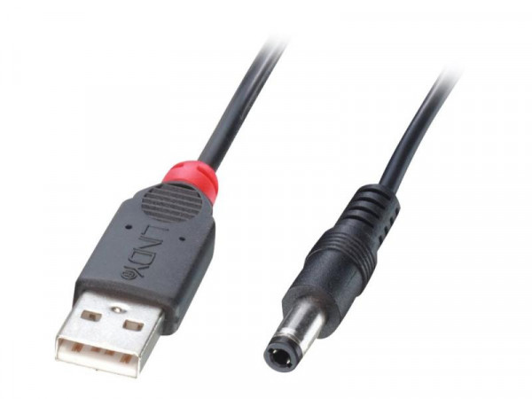 Lindy Adapterkabel USB A St - DC 5.5/2.5mm St 1.5m