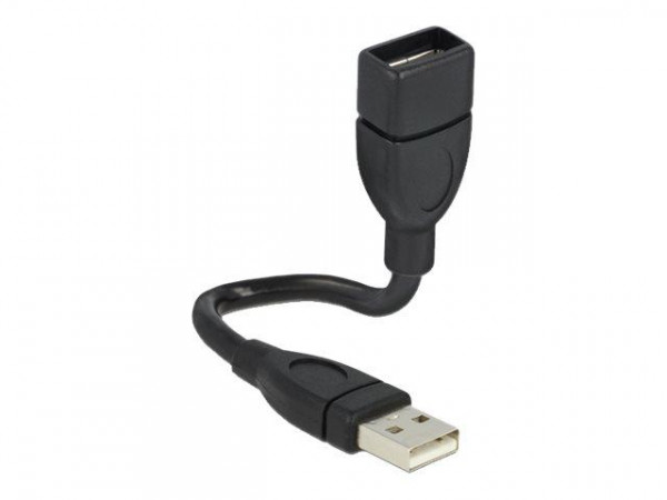 USB Verl. Delock A -> A St/Bu 0.15m ShapeCable sw