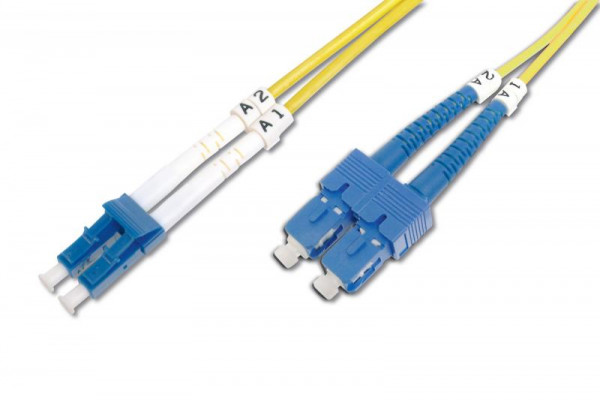 DIGITUS LWL Patchkabel LC -> SC 5.00m Singlemode Duplex OS2