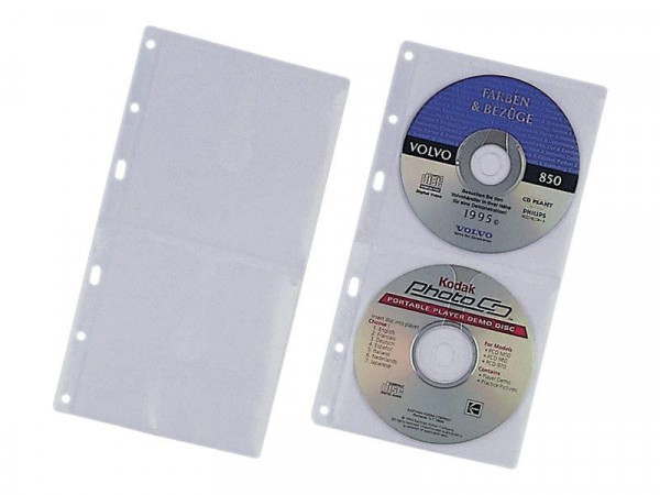DURABLE CD-Hüllen für 2 CDs/DVDs transparent 5 Stck