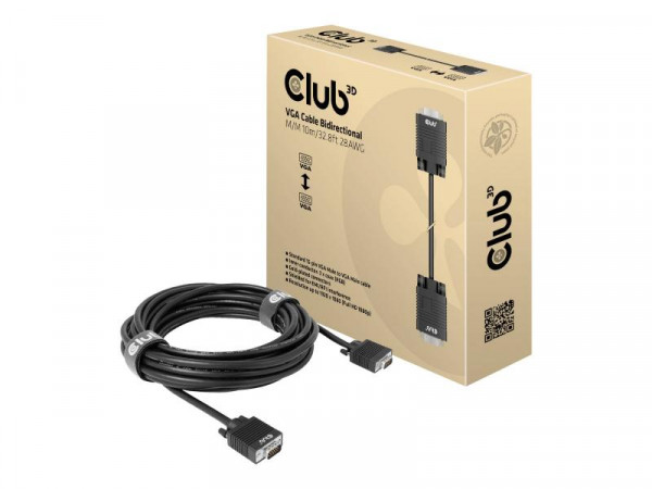 Club3D Kabel VGA > VGA 10m St/St