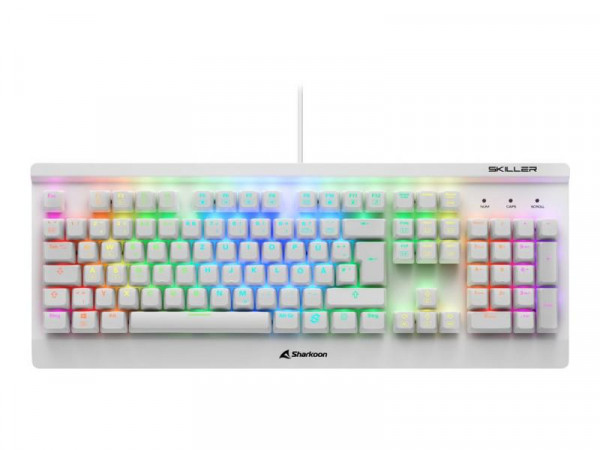 Sharkoon Tastatur Skiller SGK30 weiß-braun (DE Layout)