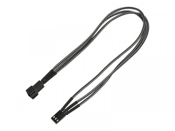 Kabel Nanoxia 3-Pin Verlängerung, Single, 30 cm, carbon