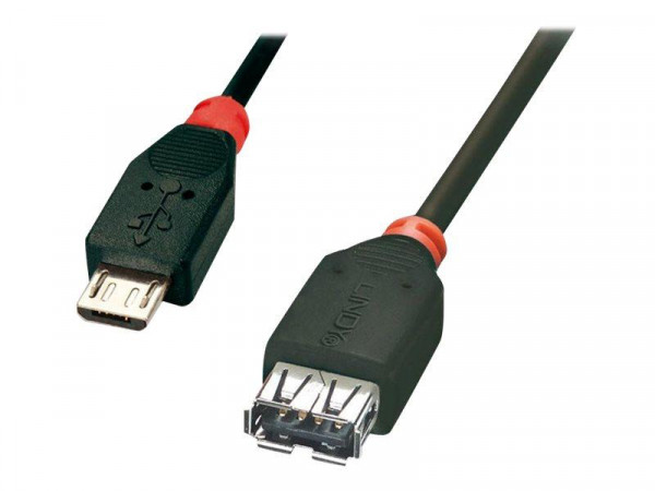 Lindy USB 2.0 Kabel Typ Micro-B/A M/F OTG 1m