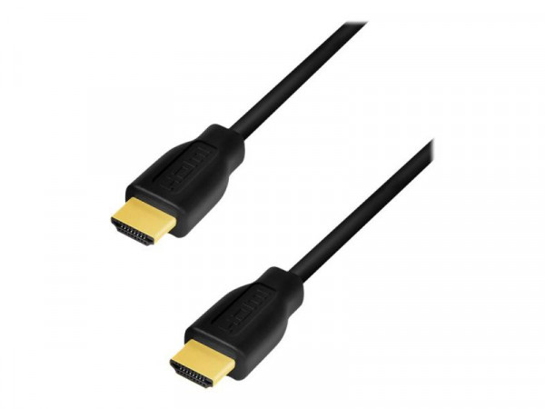 LogiLink HDMI-Kabel A/M zu A/M, 4K/60 Hz, CCS, schwarz, 2,0m