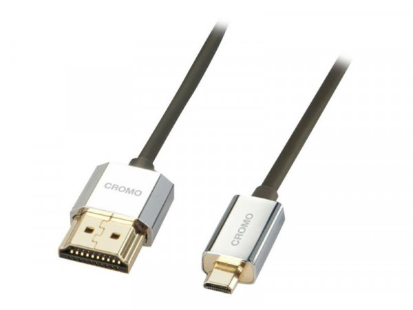 Lindy HDMI High Speed Kabel an Micro HDMI CROMO Slim 0.5m