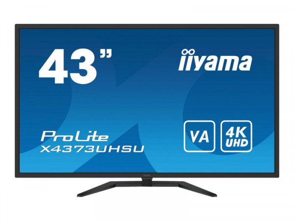 IIYAMA 108cm (43") X4373UHSU-B1 16:9 DP+2xHDMI+USB bl